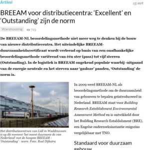 BREEAM for distribution centers: ‘Excellent’ and ‘Outstanding’ have become the norm (Logistiek.nl)